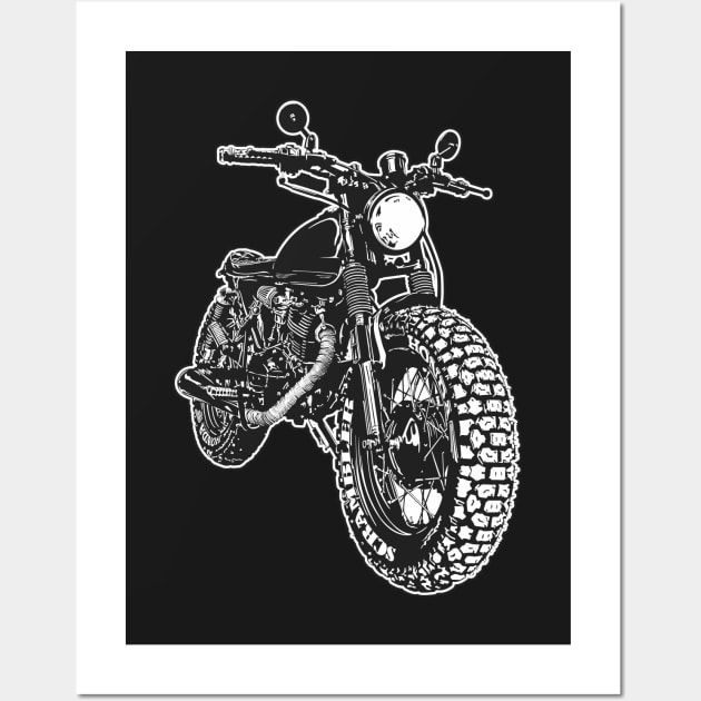 Scrambler Bike Japanese Motorcycles JDM Motorbike Chopper Touring Dirt Bike Wall Art by SW-Longwave